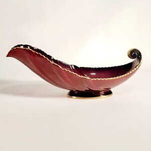 Vintage Carlton Ware 'Rouge Royal' Gravy / Sauce Boat – 1940s, Red & Gold